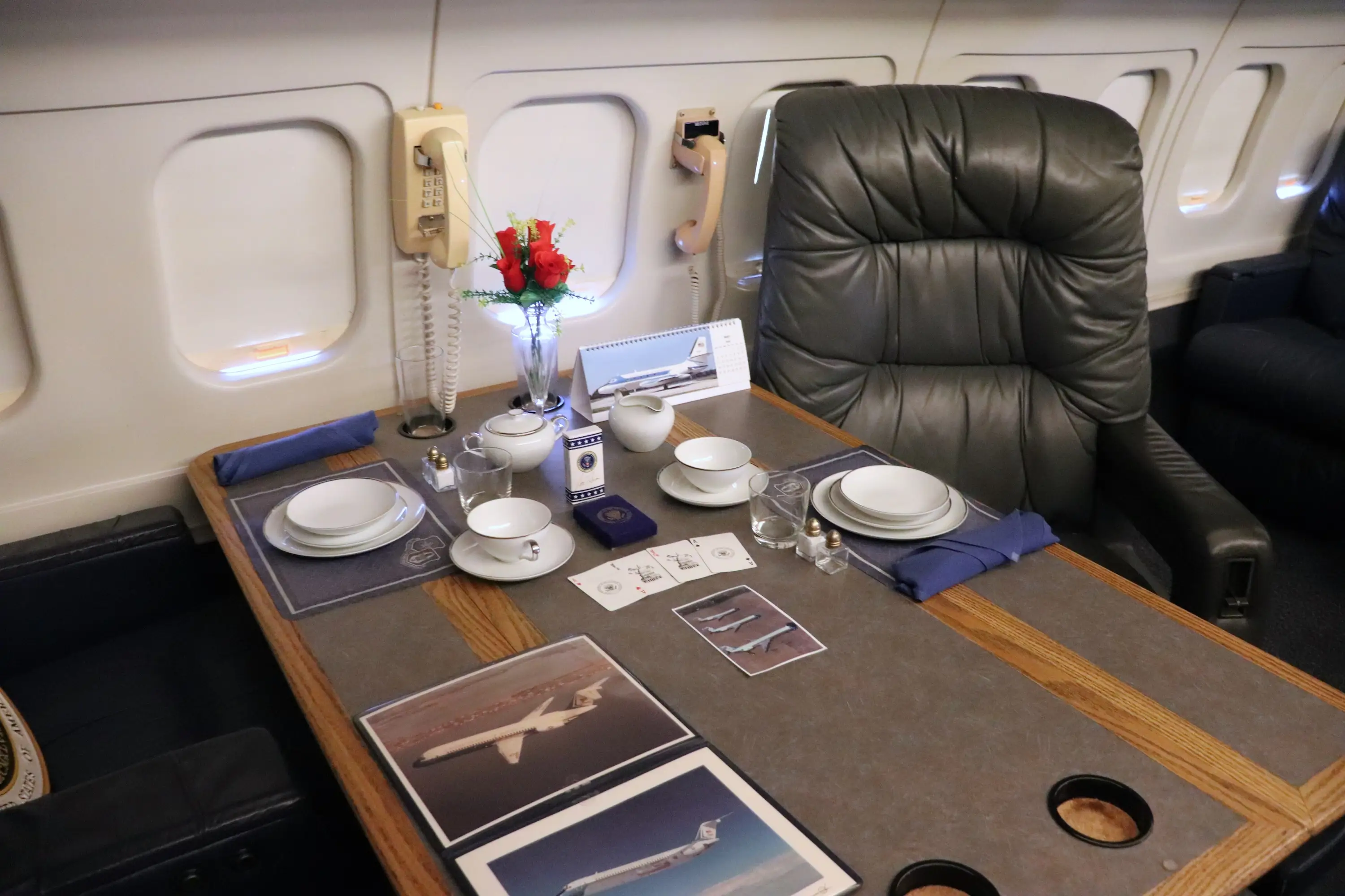 Seating in the VC-9C's stateroom.