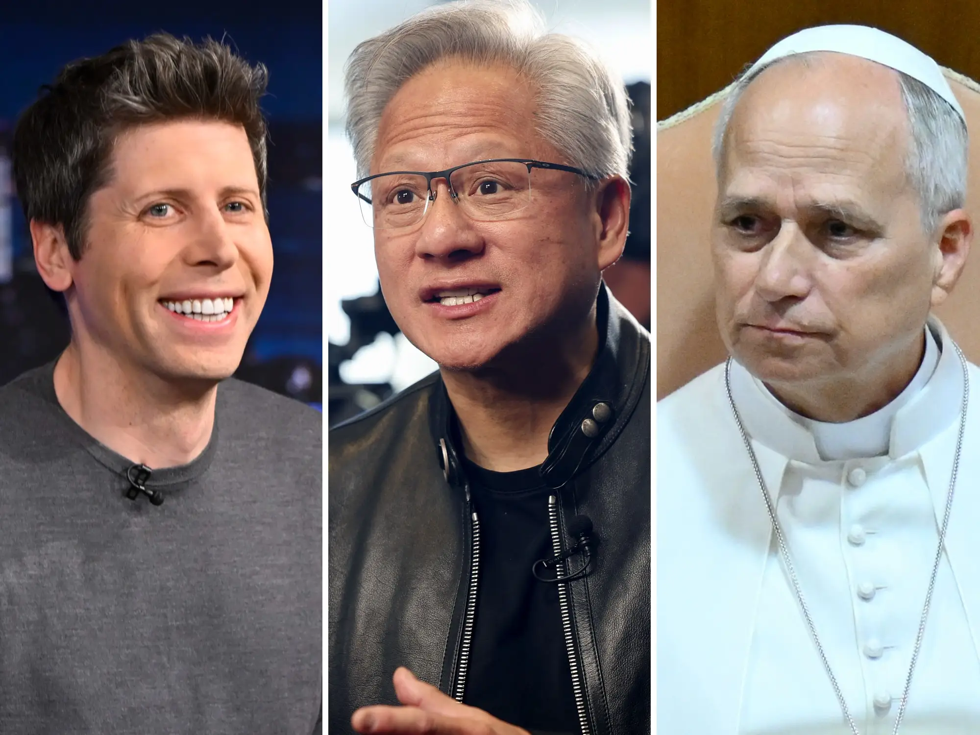 Sam Altman, Jensen Huang, and Pope Leo