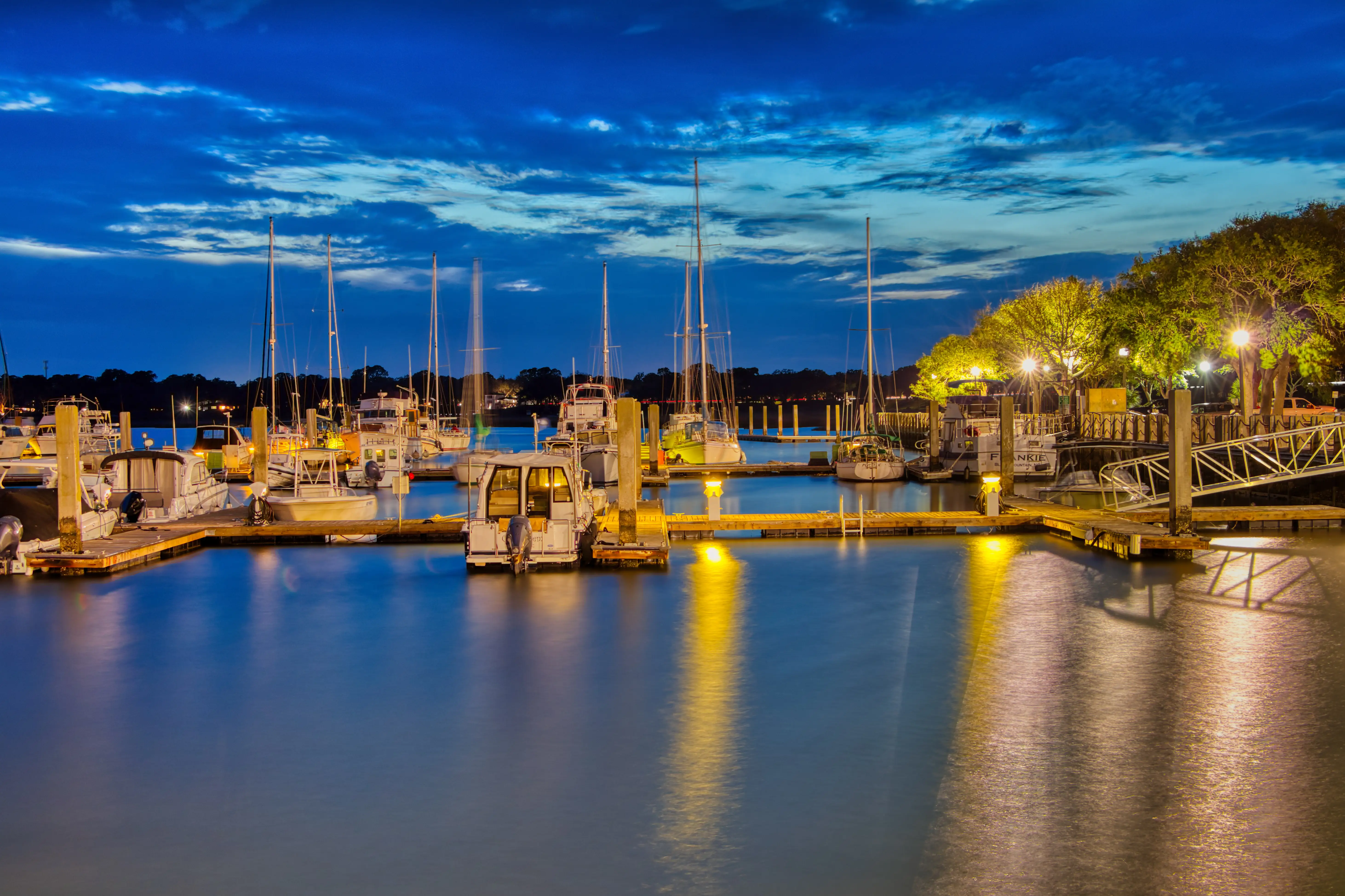 A marina in Beaufort, South Carolina.