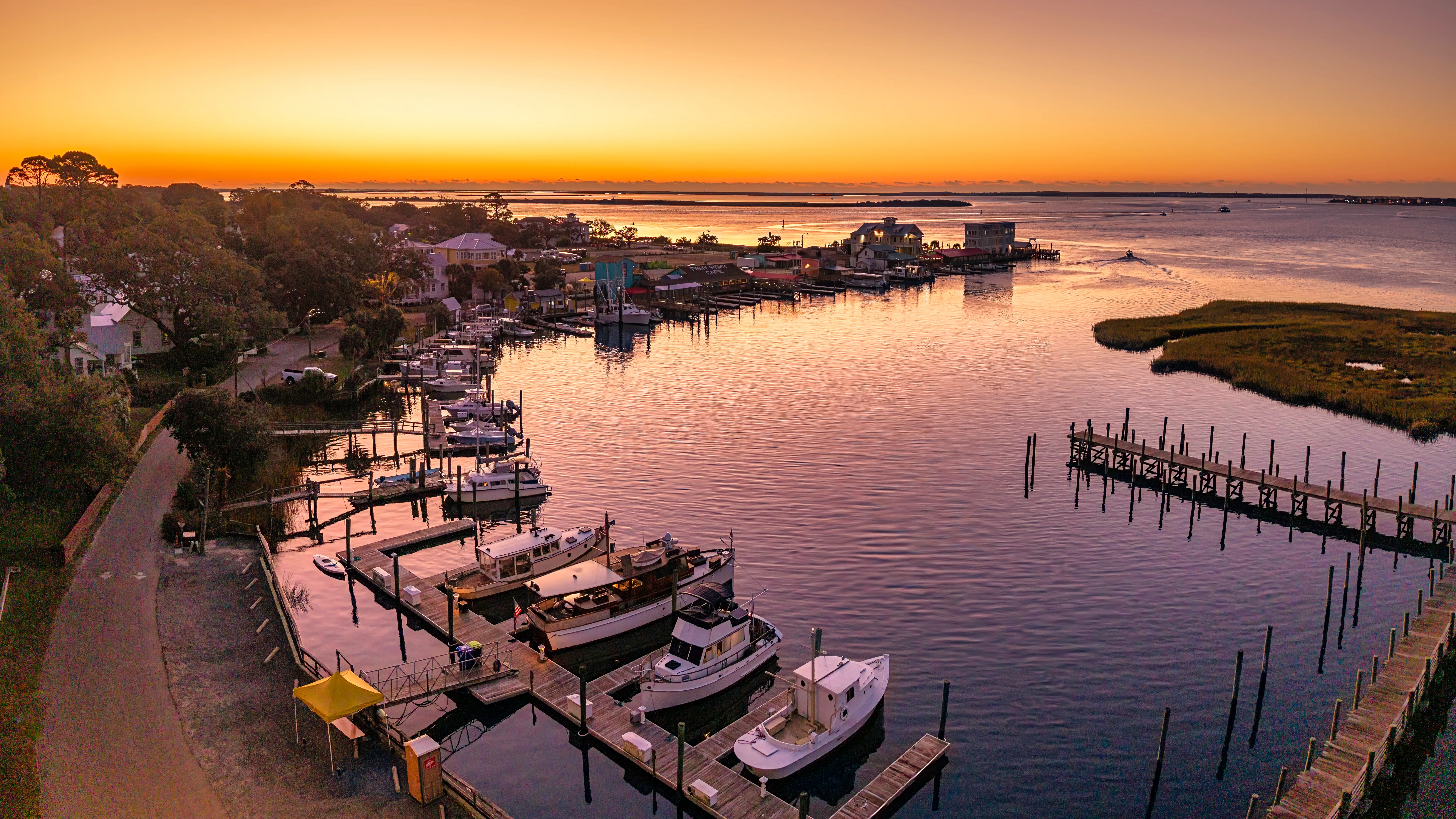 Southport, North Carolina, sunrise.