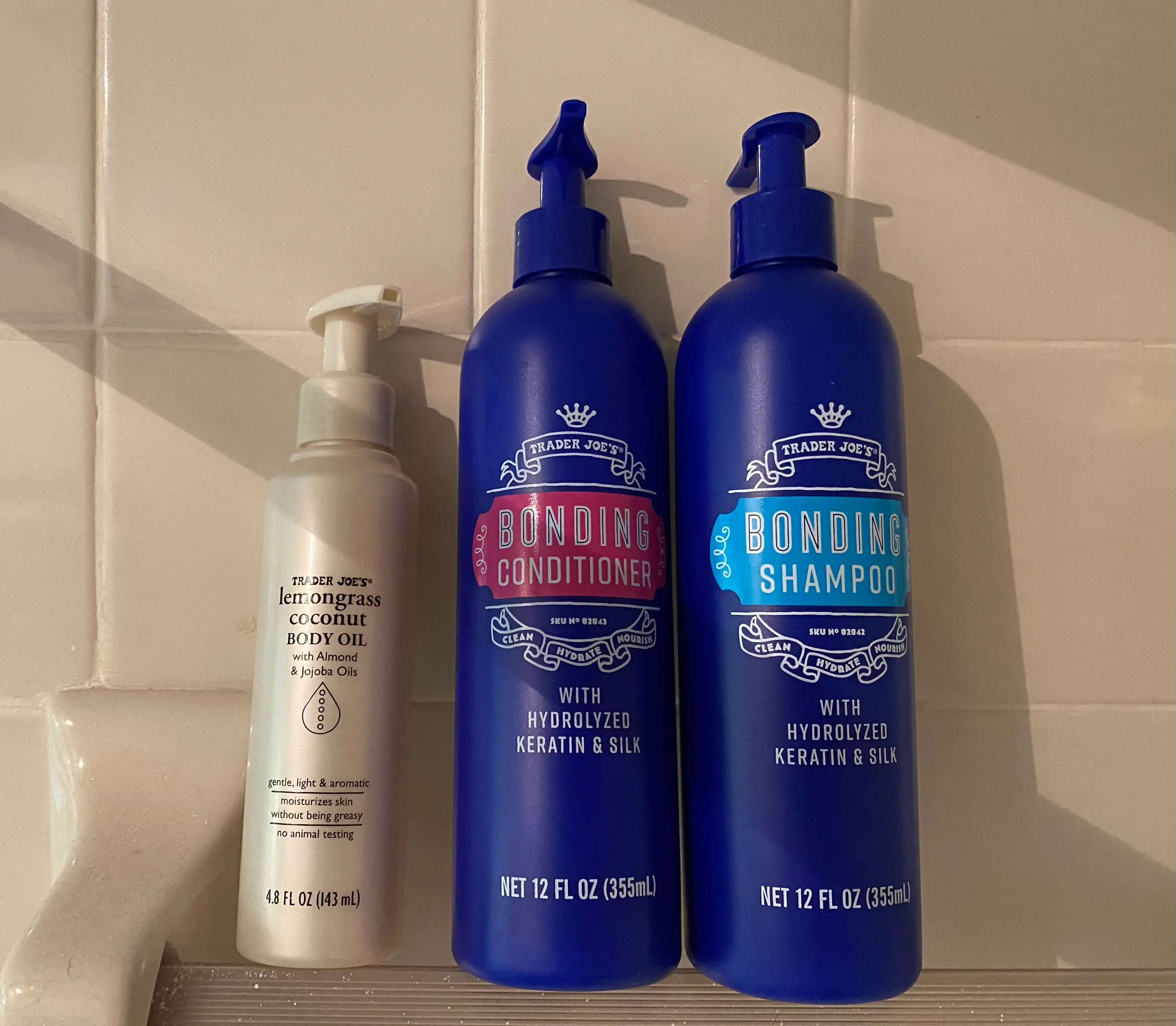 Trader Joe's bonding shampoo and conditioner