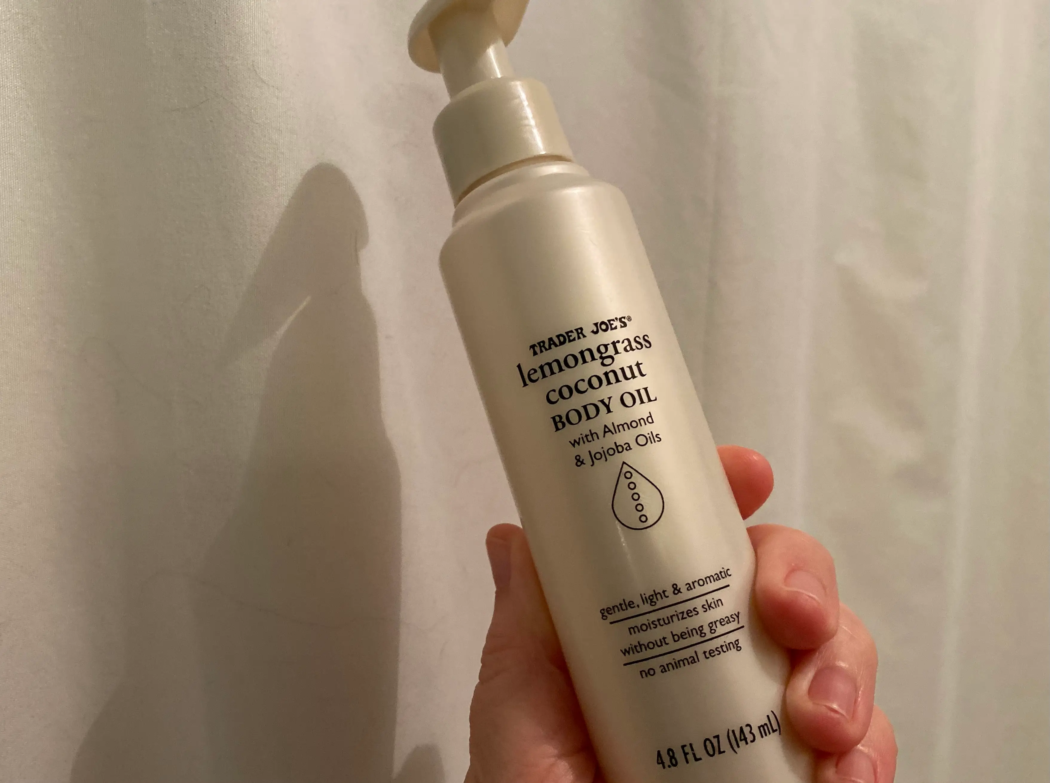 Trader Joe's lemongrass and coconut body oil