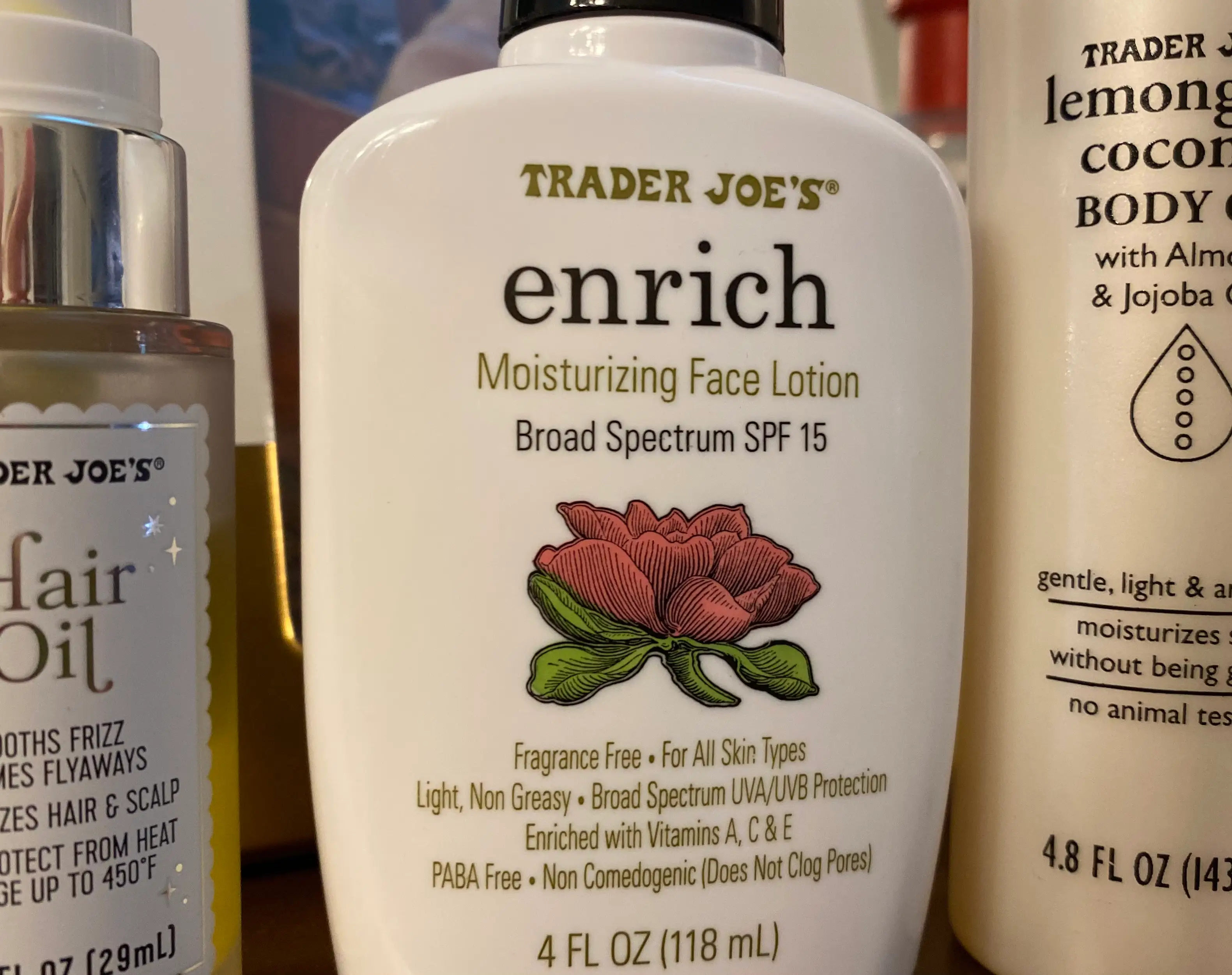 Trader Joe's enrich moisturizing facial lotion