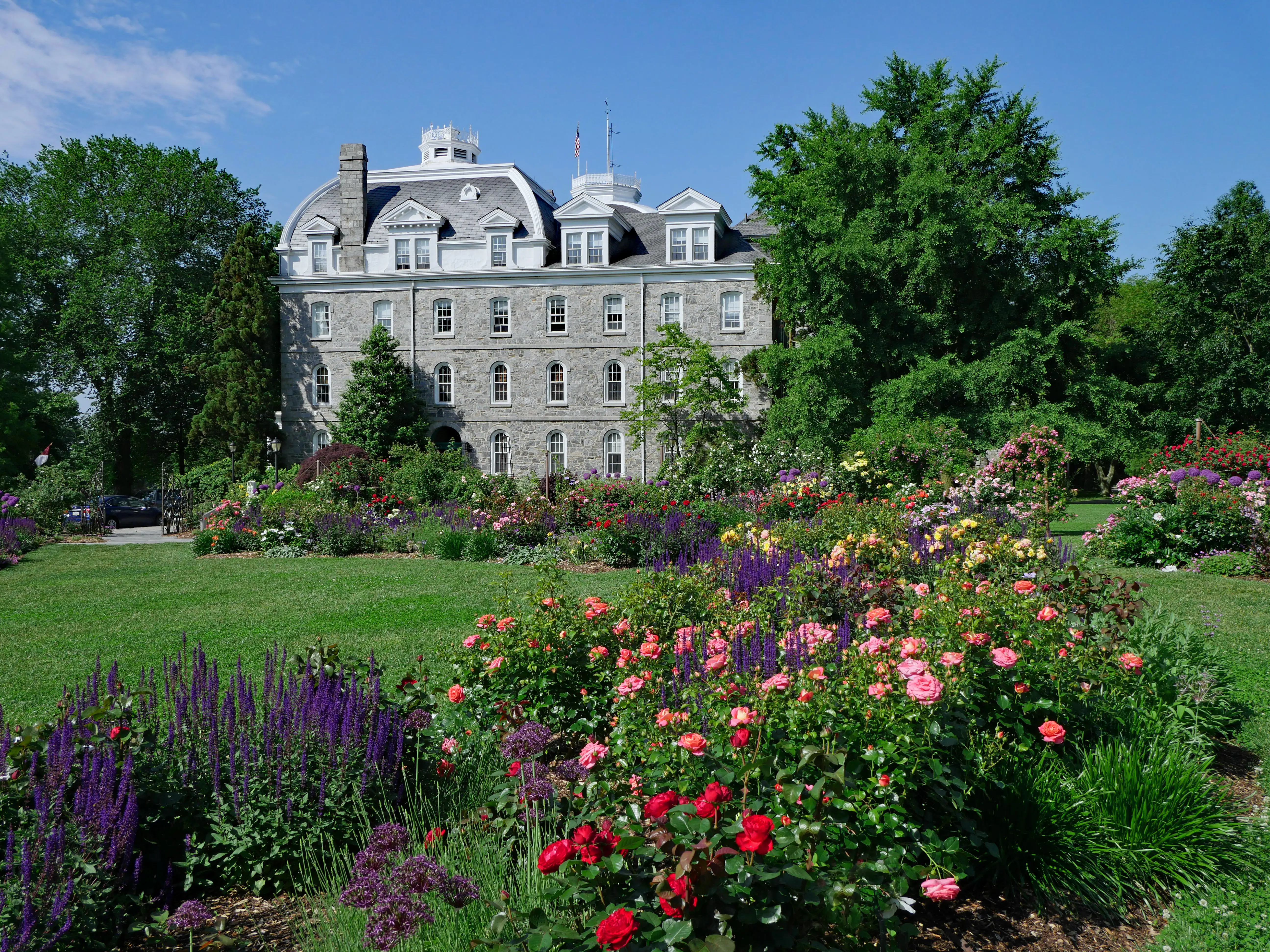 SWARTHMORE, PENNSYLVANIA - MAY 2019:  Swarthmore is one of the best small colleges in the United States, with a beautifully landscaped campus.