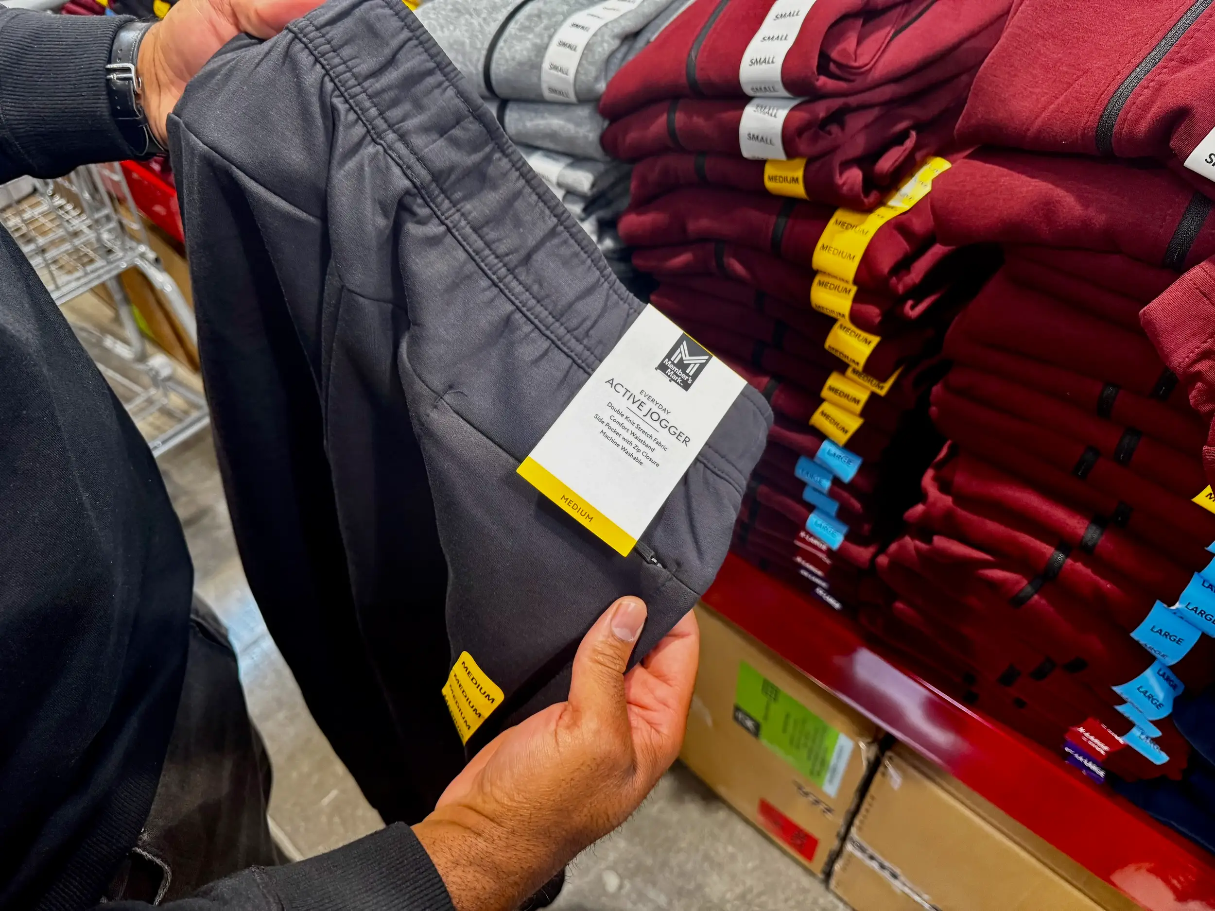 A pair of Member's Mark active jogger pants at Sam's Club.