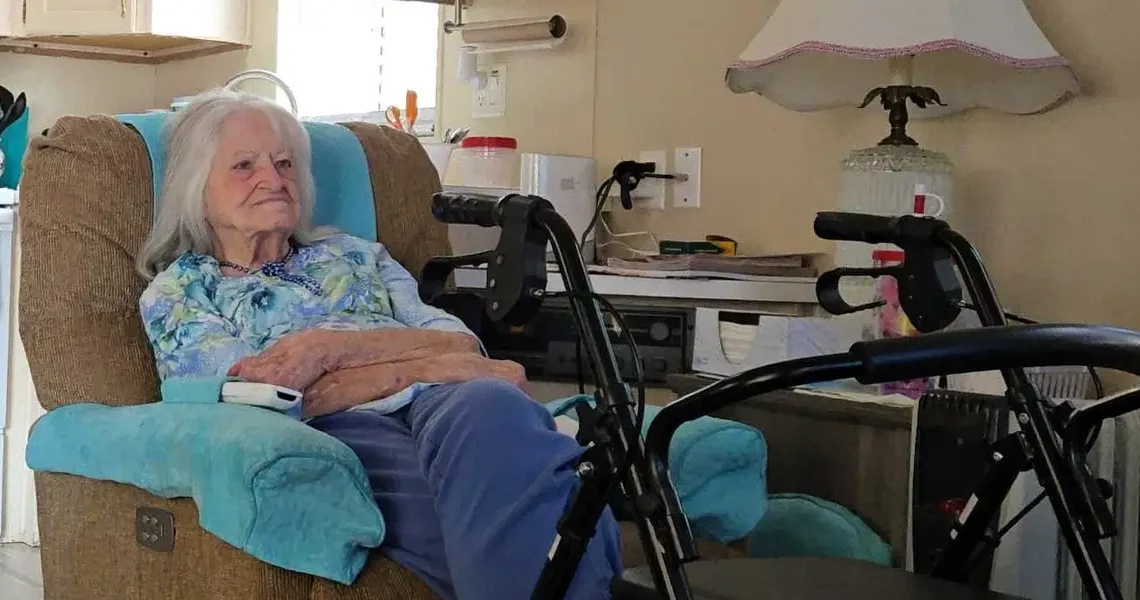 We couldn’t afford to pay for my mom’s dementia assisted living anymore. She moved into a tiny house next door to me.