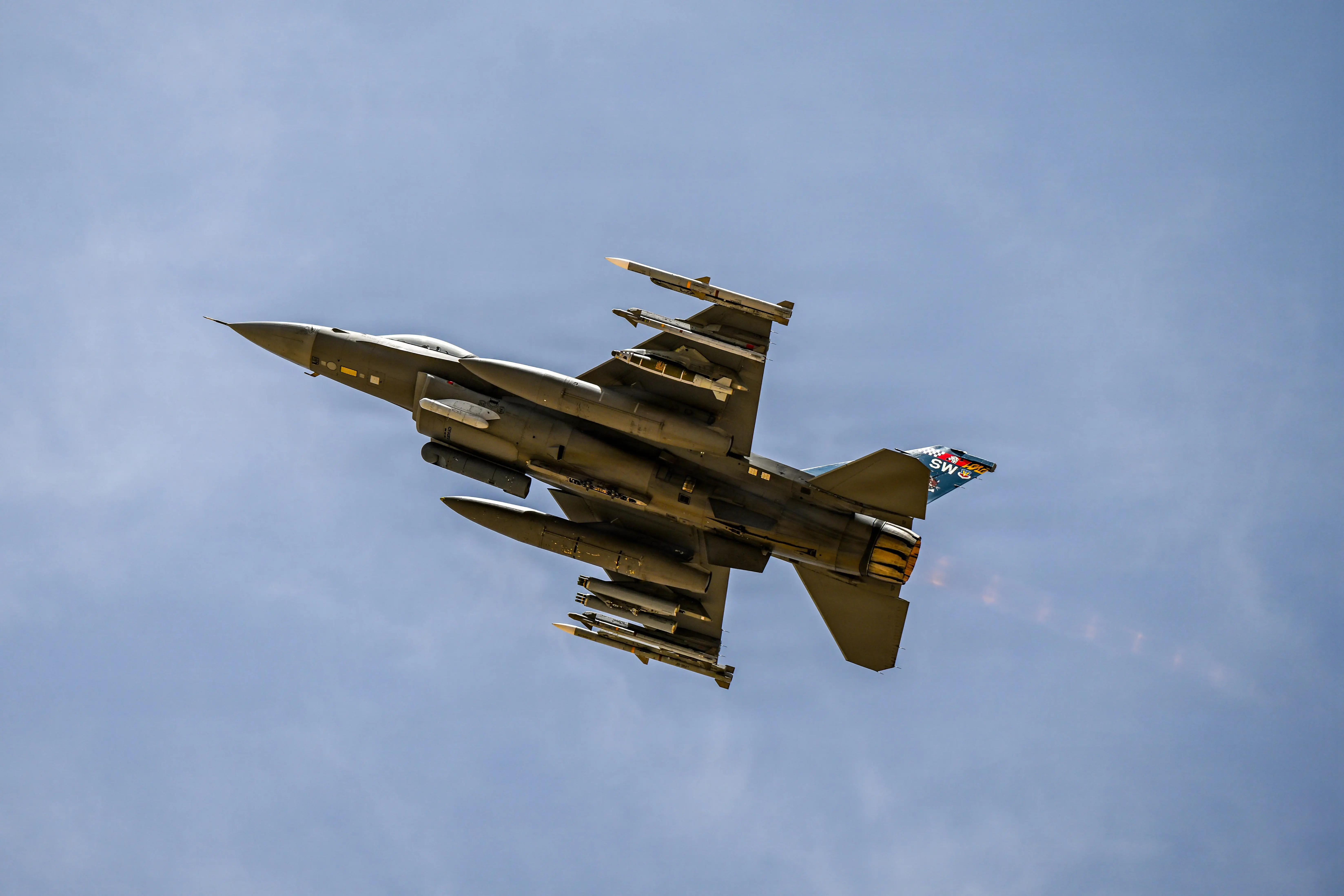 A CENTCOM-based US Air Force F-16, on May 19, 2026.