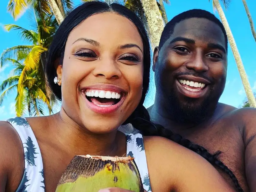 Chantel Henry and her husband on the beach