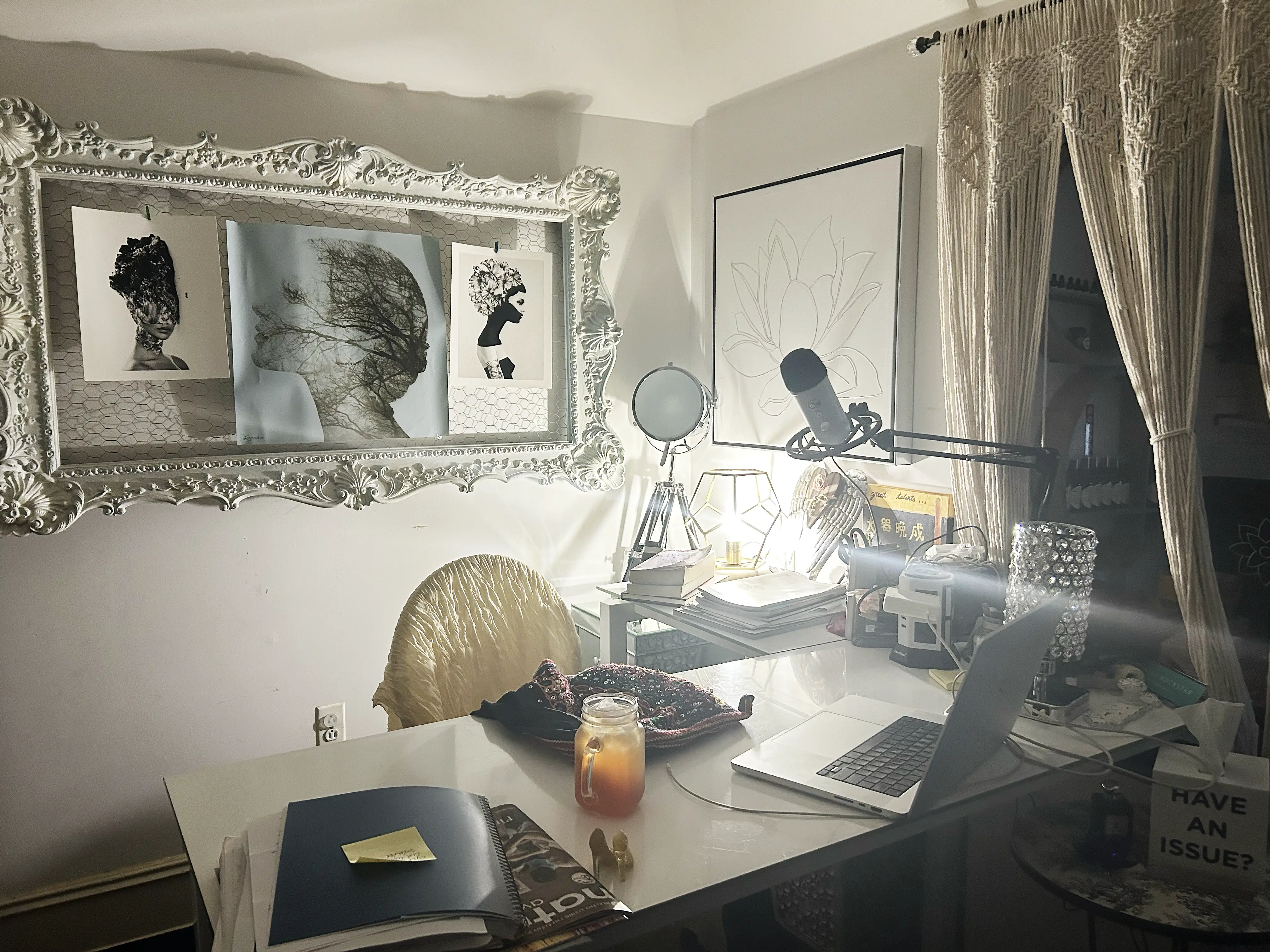 Susan Teresa desk in her attic