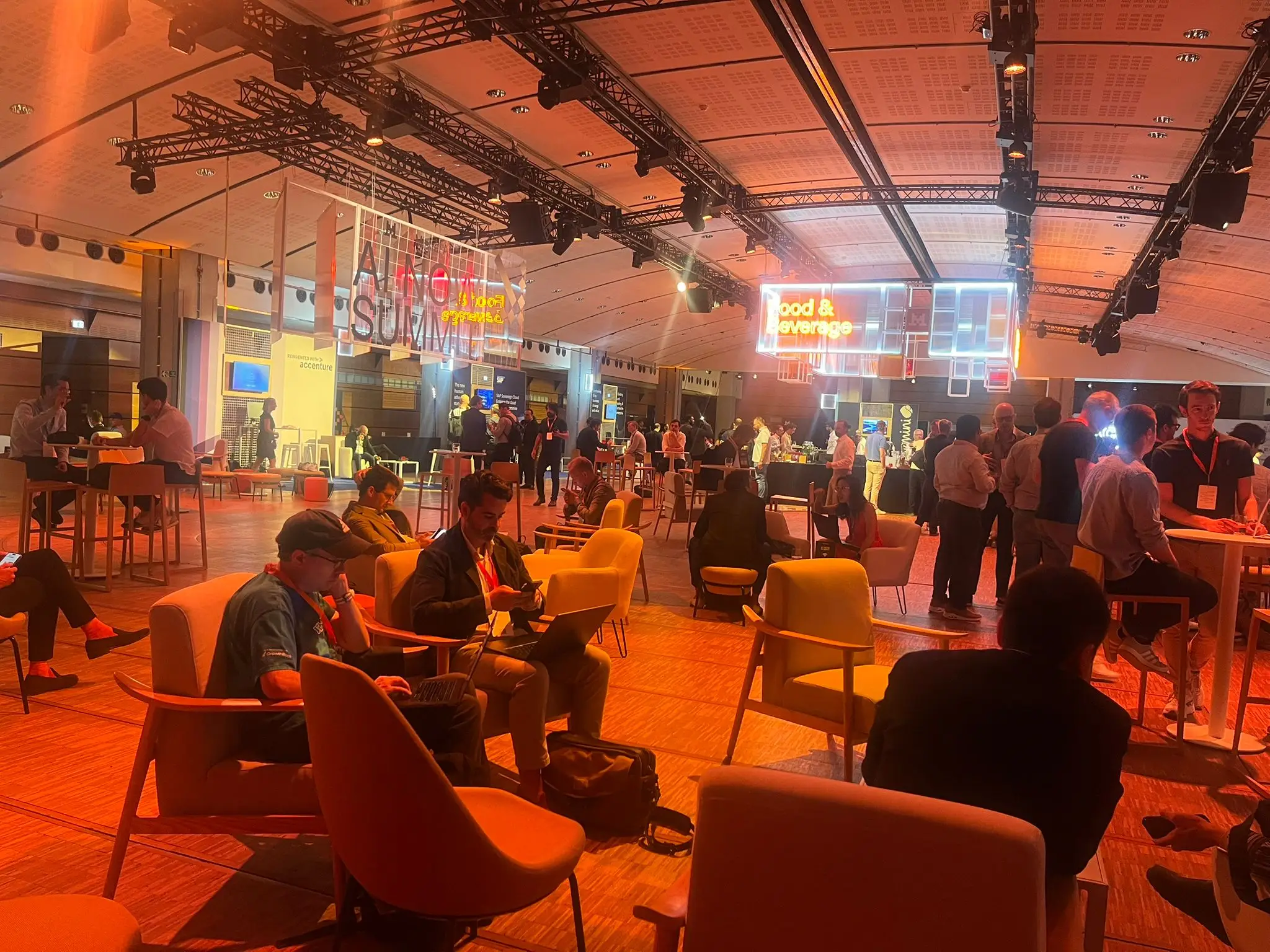 Mistral AI's Summit networking room