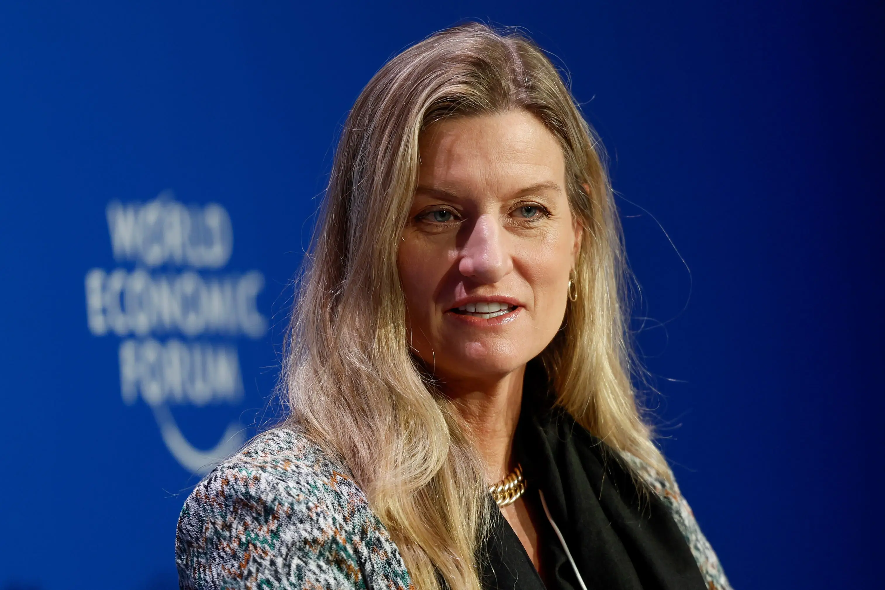 Laura Alber, chief executive officer of Williams-Sonoma Inc., during a panel session on day three of the World Economic Forum (WEF) in Davos, Switzerland, on Thursday, Jan. 19, 2023.