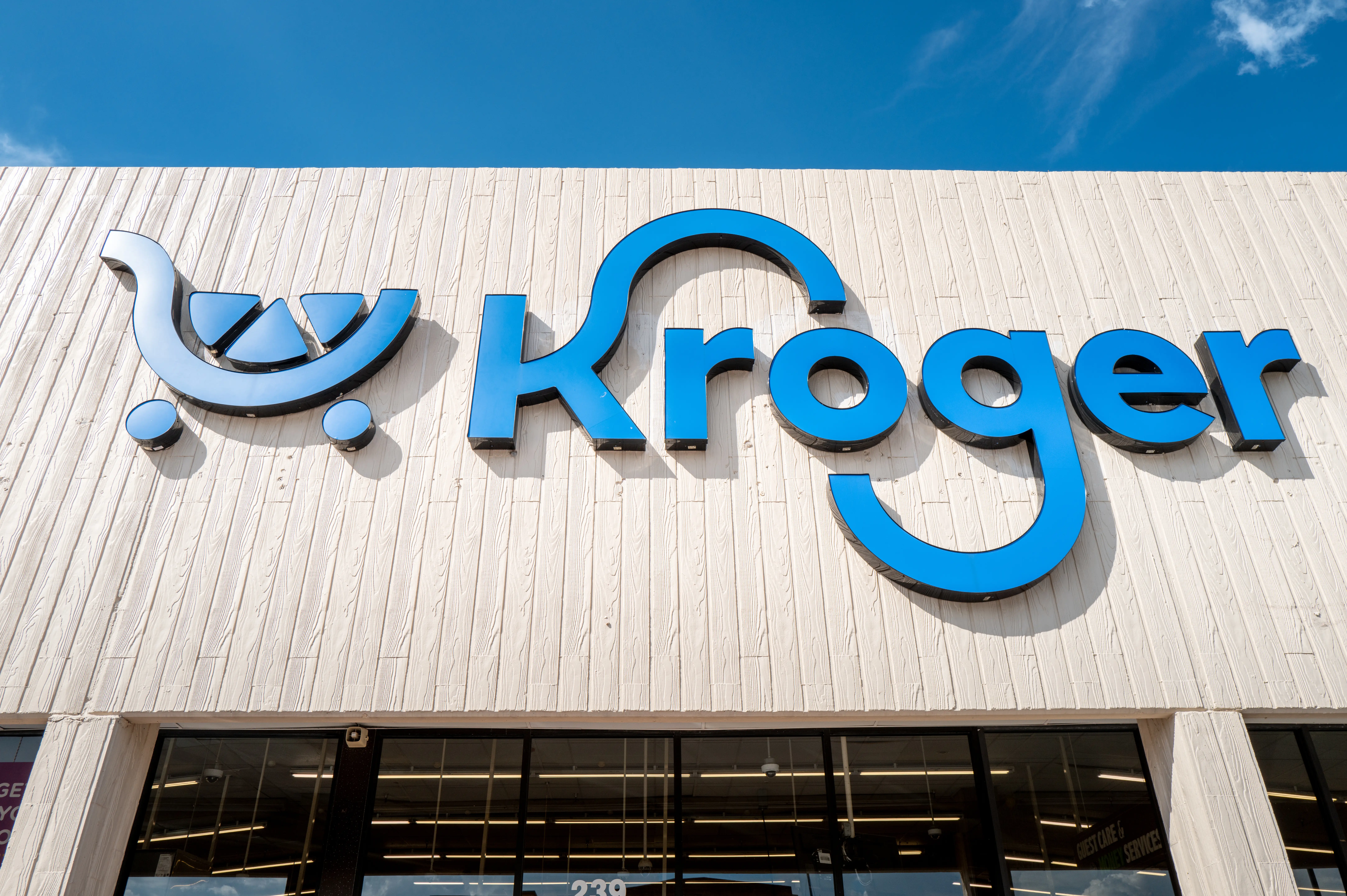 A Kroger grocery store is seen in the Heights district on October 08, 2025 in Houston, Texas.