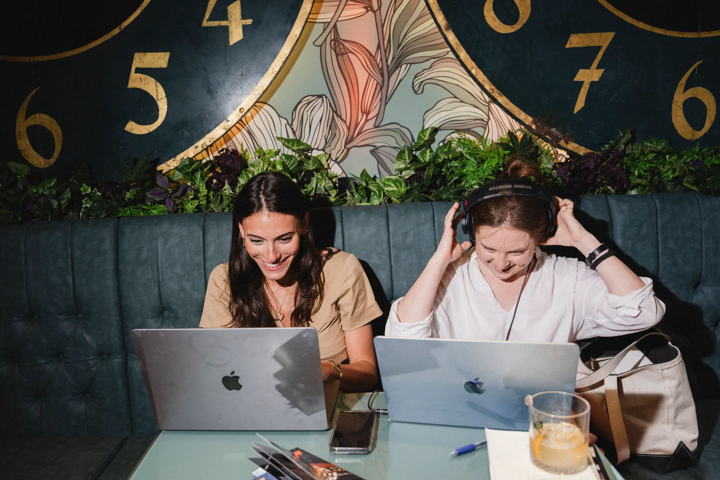 Free Press journalists working at Substack's event