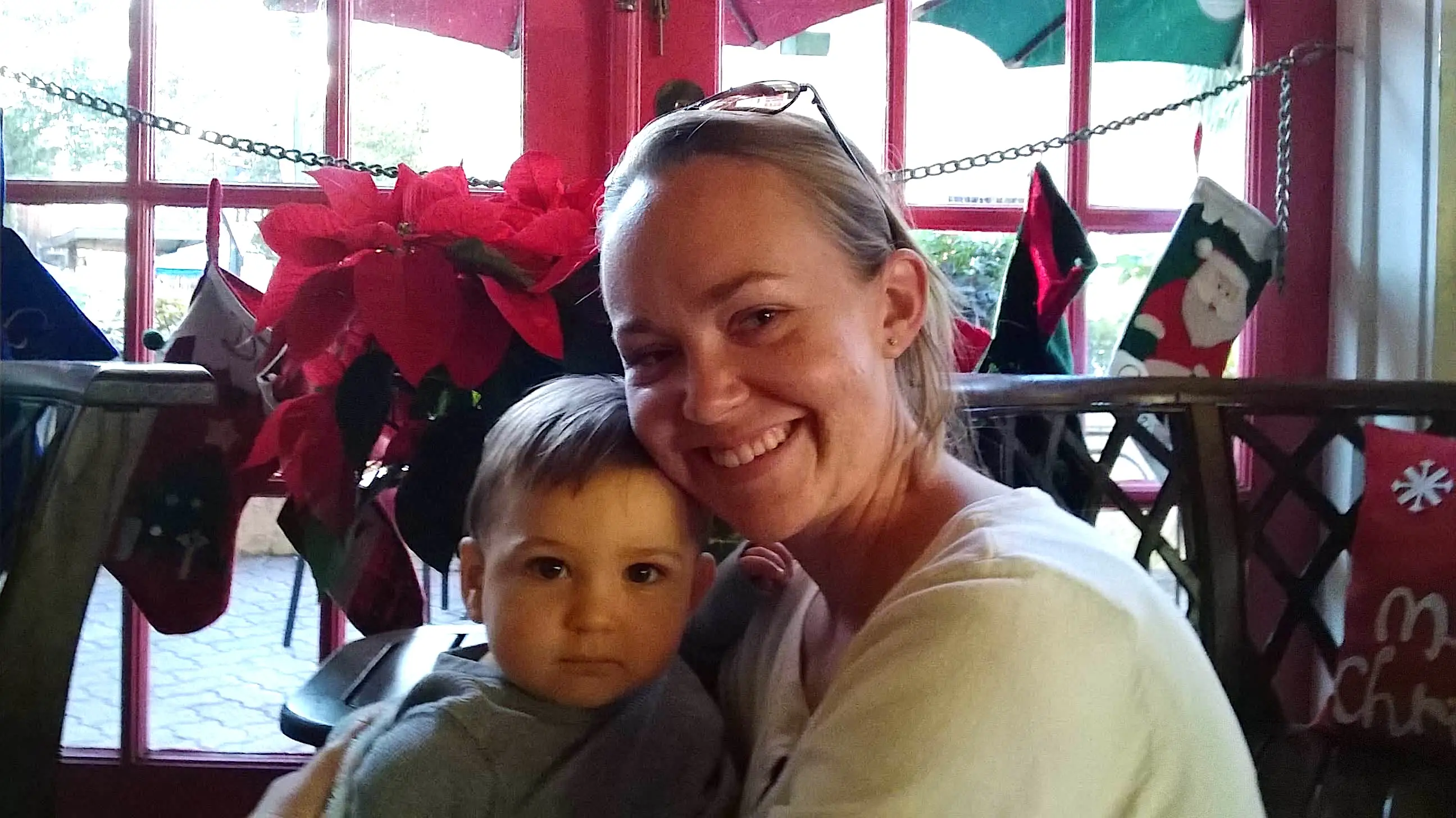 The author and her son.