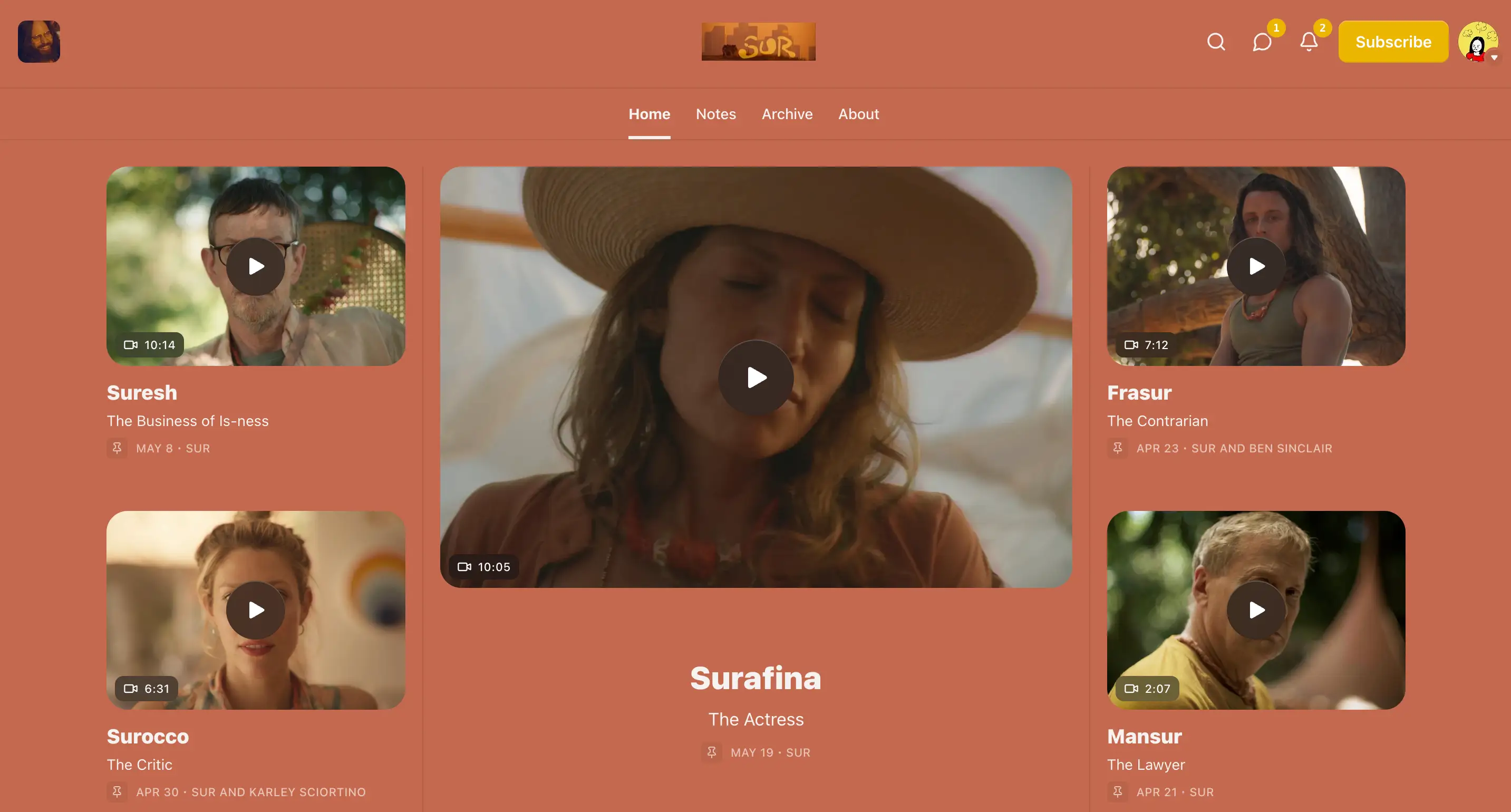 Substack Video episodes Ben Sinclair