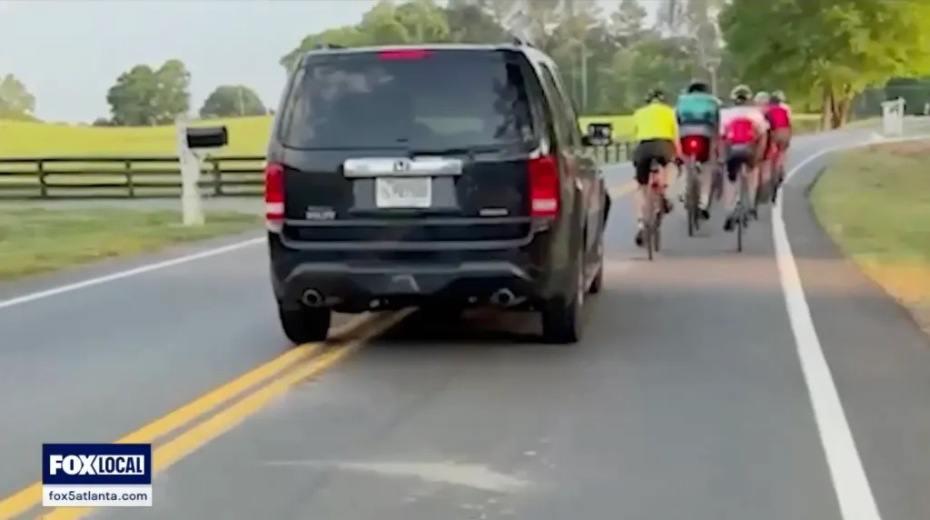 The motorist fled the scene after striking the cyclists.