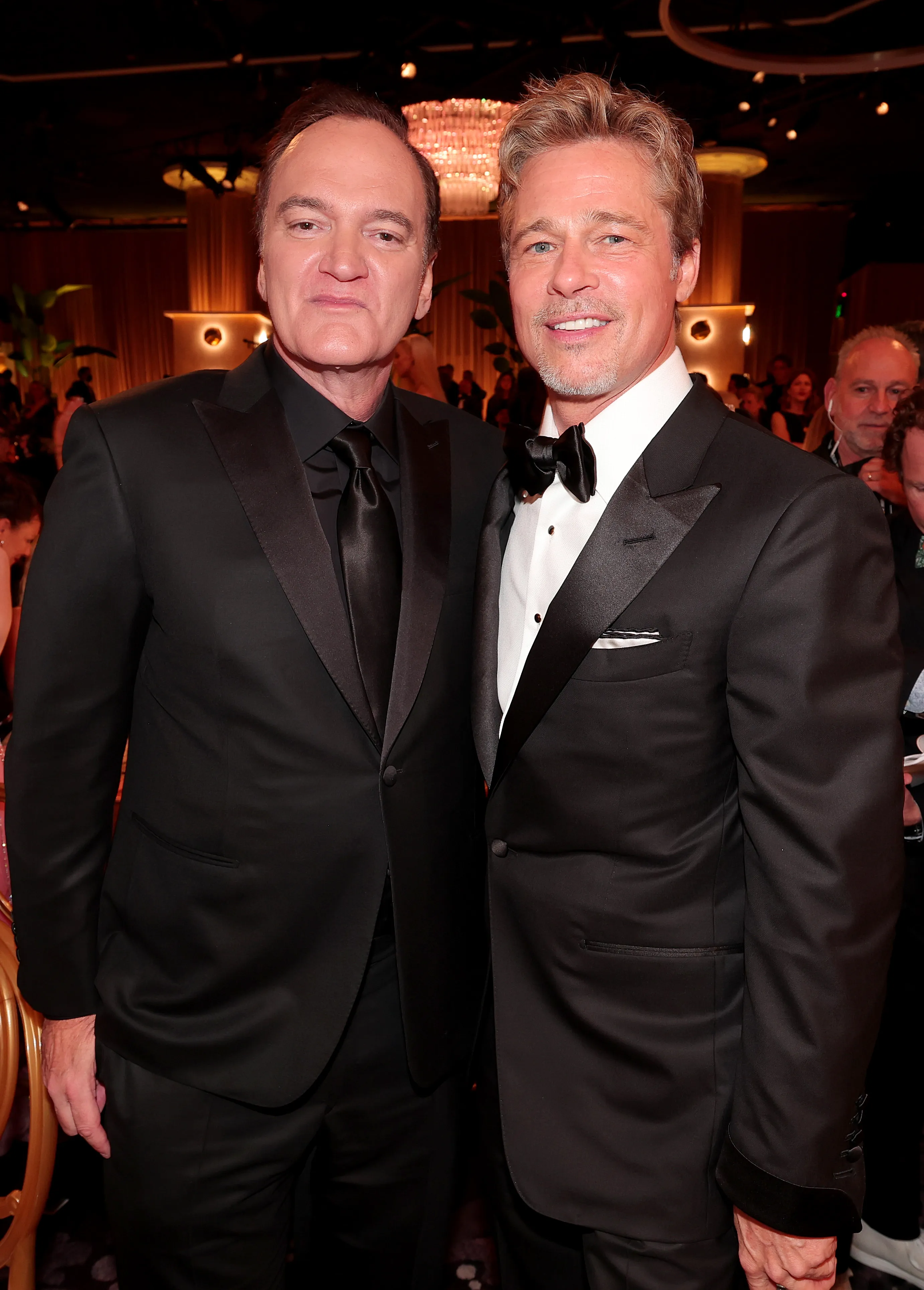 Quentin Tarantino and Brad Pitt at the 2023 Golden Globes