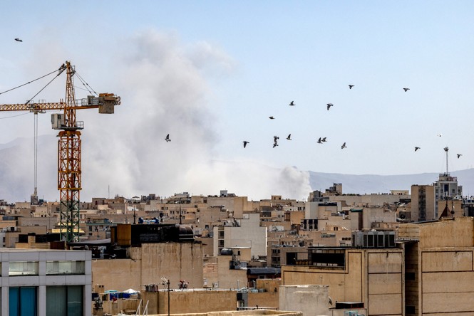 Birds fly over Iran