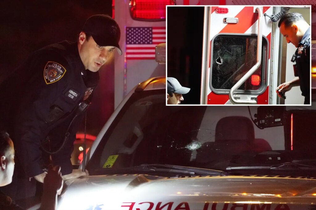 NYC ambulance hit by gunfire as EMTs help teen shot in the Bronx