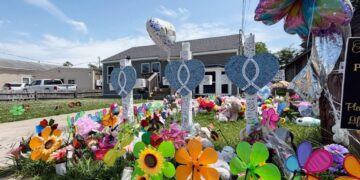 Three mothers see their eight murdered children for first time since attack