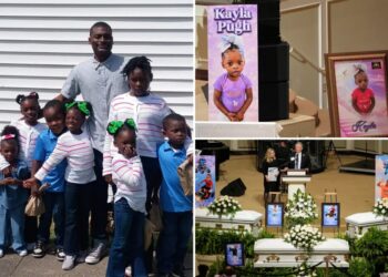 8 children murdered in cold blood by monster dad laid to rest in emotional service