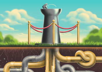 $375,000 for two drinking fountains? The Machine is breaking America.