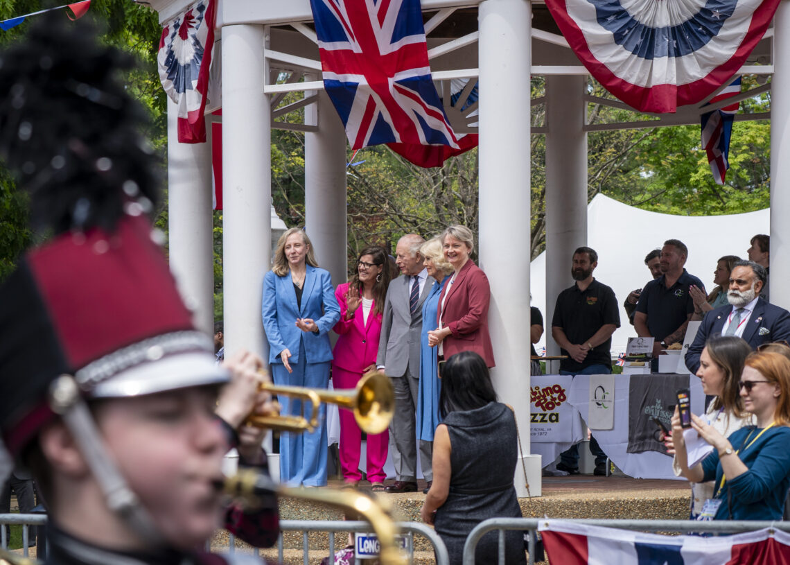 A small town gets a visit from royalty as Charles and Camilla end U.S. trip