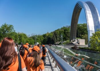 Spring in Ukraine means the return of blooms, battles and wartime tourists