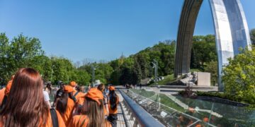 Spring in Ukraine means the return of blooms, battles and wartime tourists