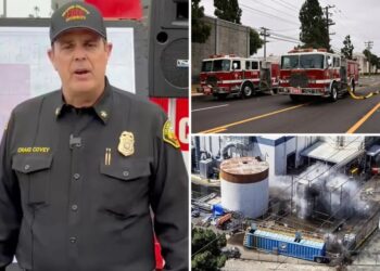 Catastrophic sign of toxic tank explosion in Orange County as 40,000 evacuated