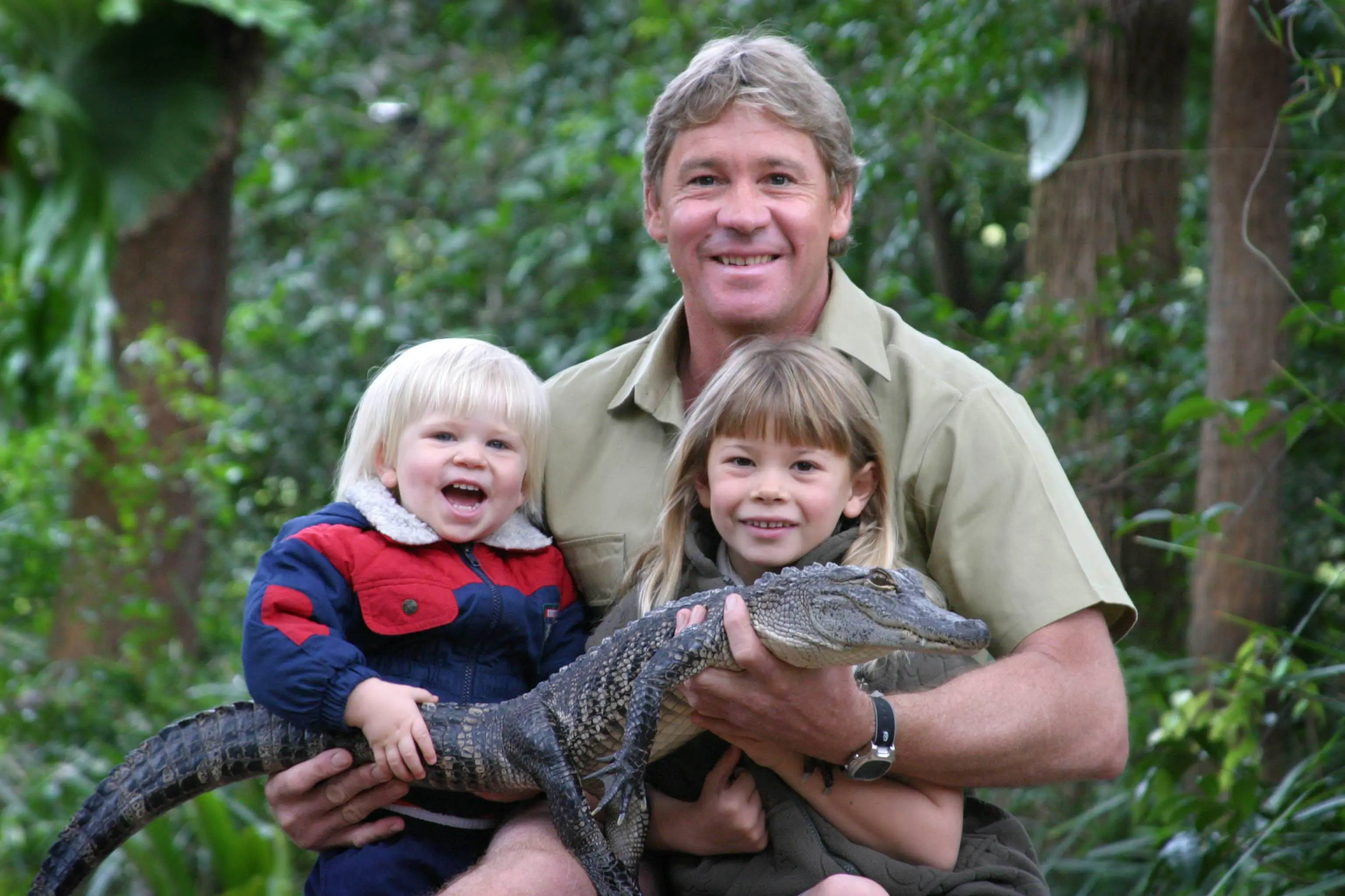 ose with 3yr old alligator Russ at Australia Zoo on June 25, 2005 on the Sunshine Coast in Australia.