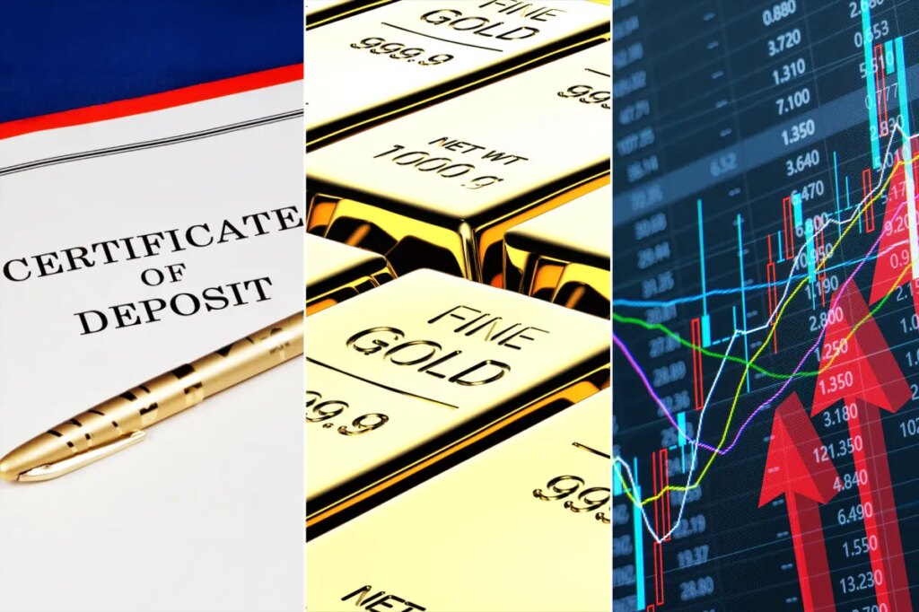 Gold vs CDs vs stocks: When gold helps (and when it doesn’t)
