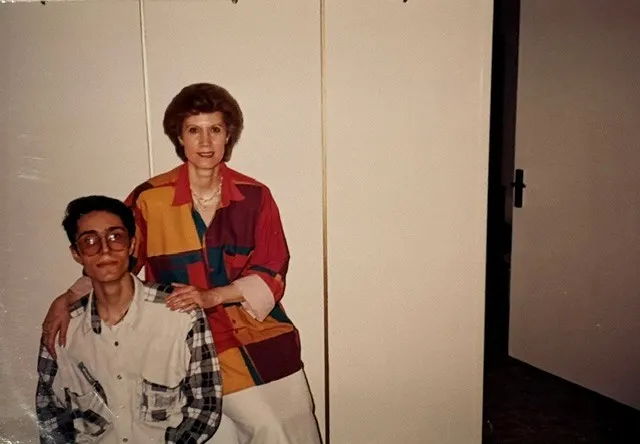 Nizam with his mother in Tehran.