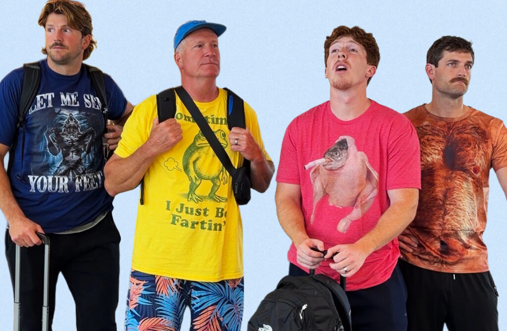 What’s with those hideous shirts at the airport?