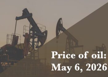 Current price of oil as of May 6, 2026