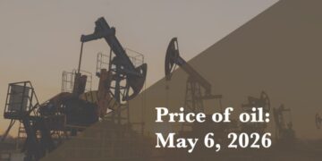 Current price of oil as of May 6, 2026