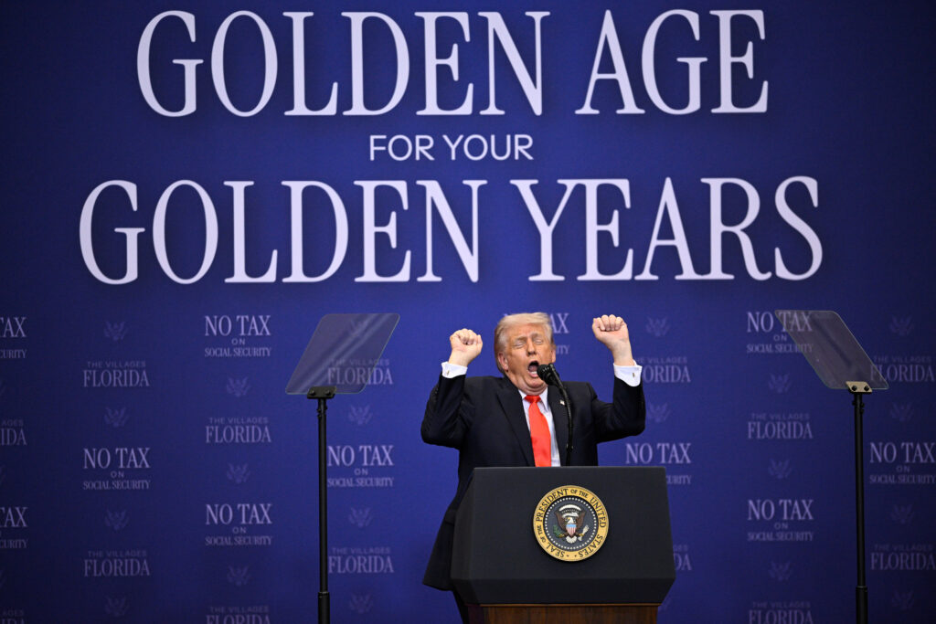 Trump returns to public events, delivering profane speech