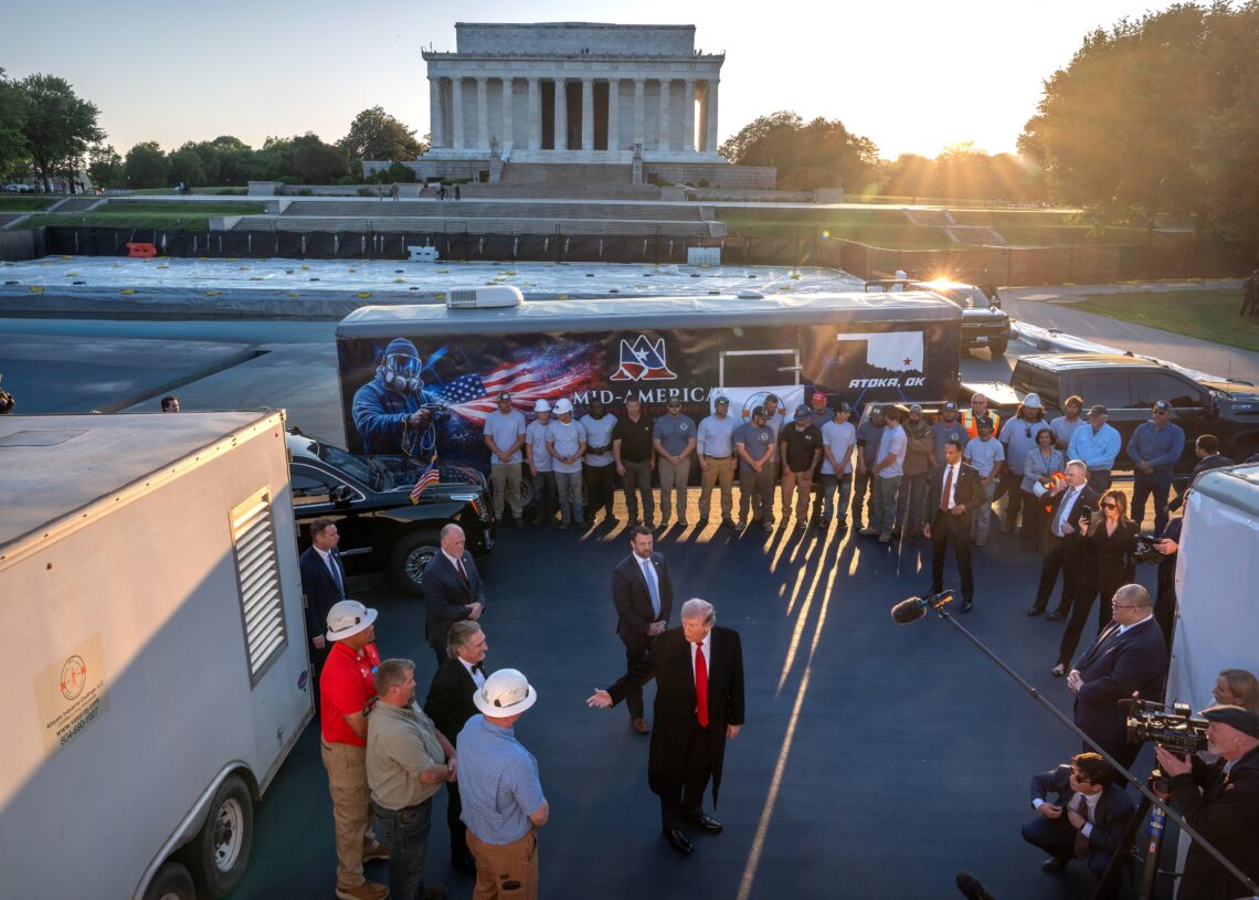 Nonprofit sues to stop Trump’s changes to Reflecting Pool, a historic site