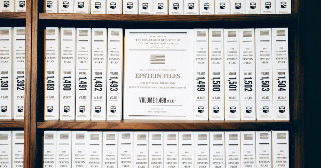 Want to See the Epstein Files in Print? Here Are the 3,437 Volumes.