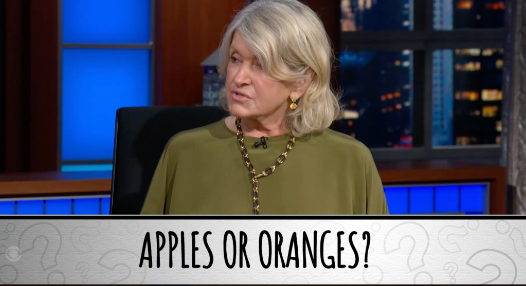 Martha Stewart answering