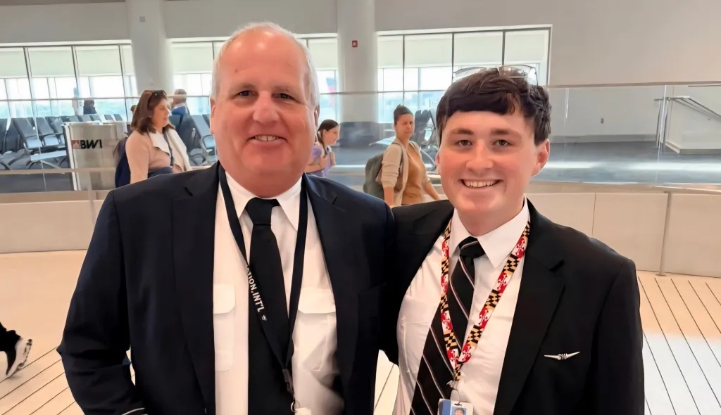 The doting son used his connections with his co-workers to develop a bittersweet send-off for his retiring father.