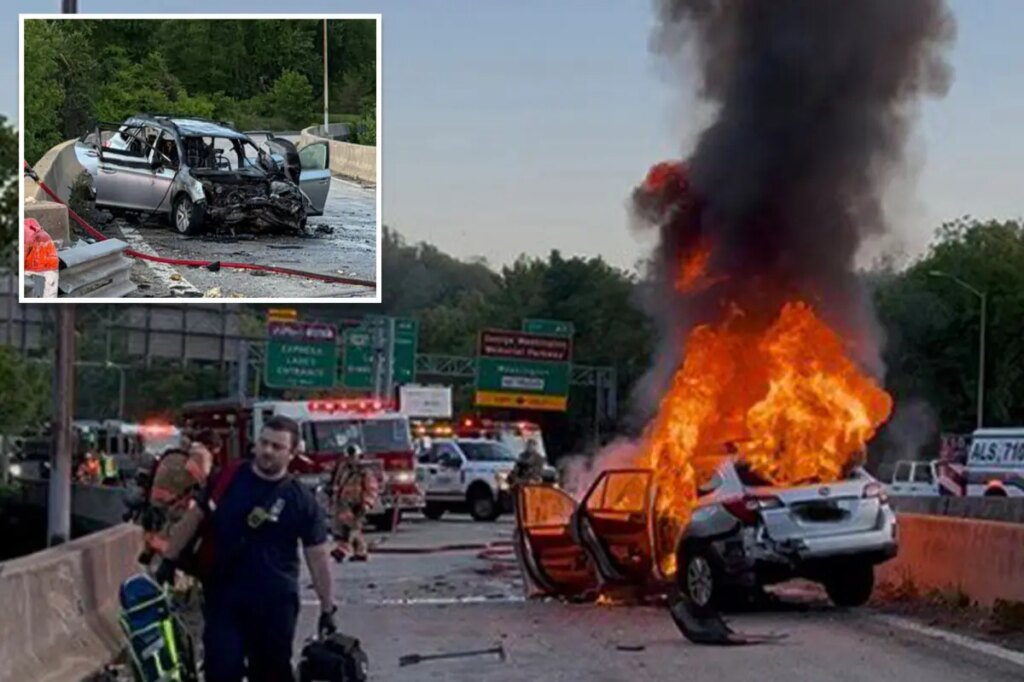 NBC News reporter saves teen driver from fiery crash on Maryland highway moments before car explodes