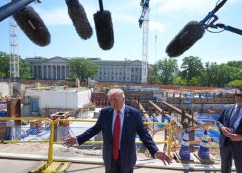Trump fumes at Congress and courts for holding up his ballroom