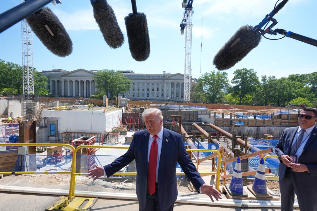 Trump fumes at Congress and courts for holding up his ballroom