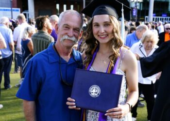 Firefighter travels 600 miles to college graduation of baby he helped deliver years ago