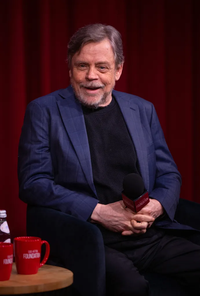 Actor Mark Hamill speaks at a SAG-AFTRA Foundation event.