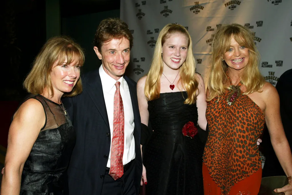 Nancy Short, Martin Short, Katherine Short, and Goldie Hawn at 