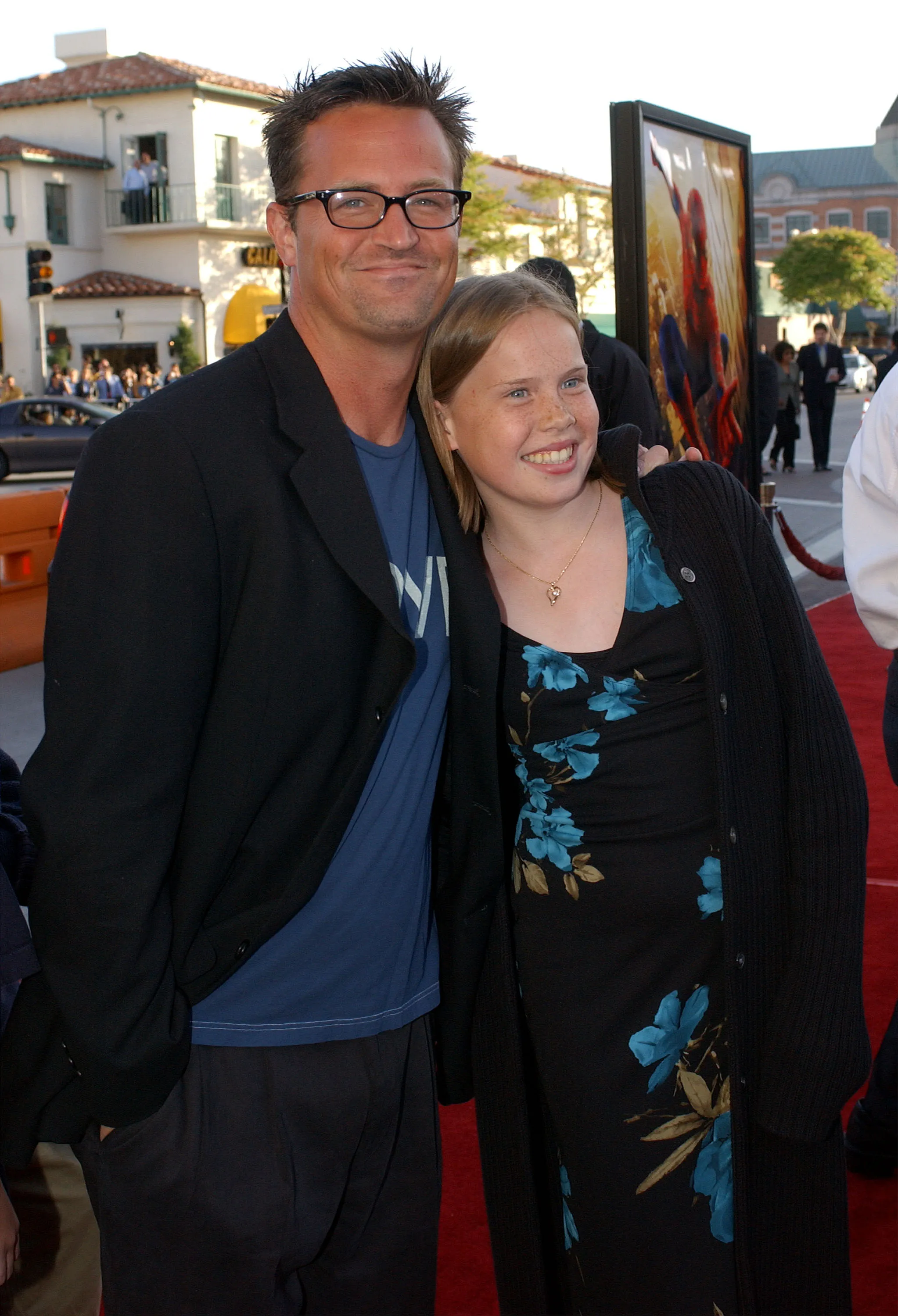 Matthew Perry and Madeline Morrison smiling at the 