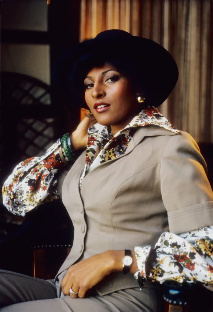 Actress Pam Grier posing for a photo.