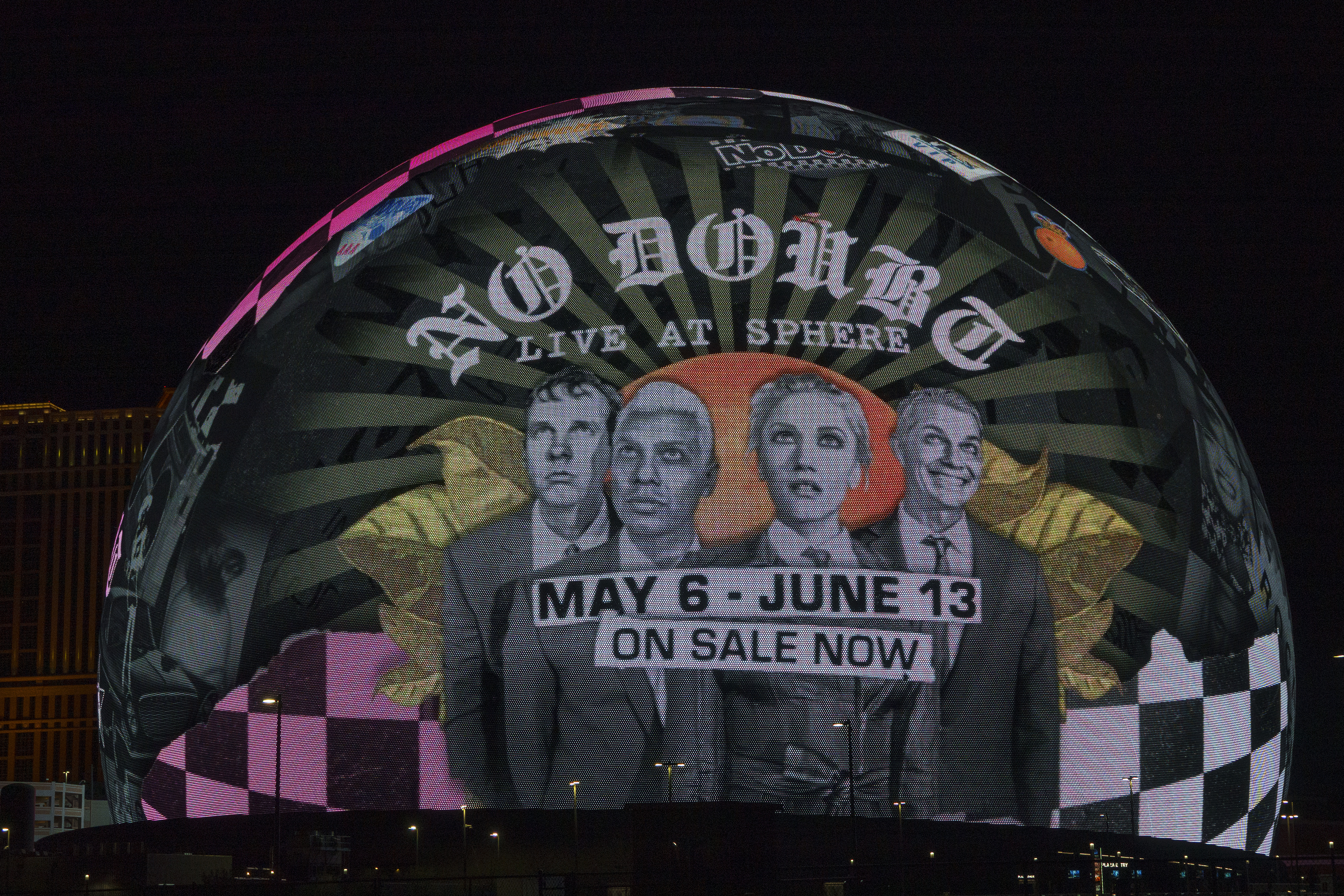 Advertisement for No Doubt Live at Sphere residency, displaying text 